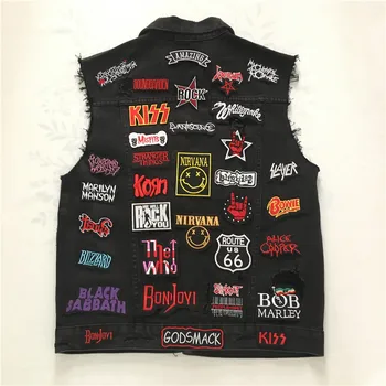 Roko Muzikos Metalo Grupė Pleistrai Geležies Drabužių Punk Embroideried Pleistras Ženklų Drabužių Etiketės 