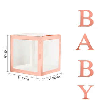 Rose Aukso Skaidrus Raide A-Z Custom Lange Kūdikis Pavadinimu Langelį Mergina Baby Shower Papuošalai Baby 1-ojo Gimtadienio Dekoras