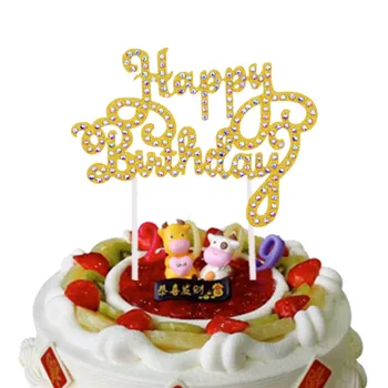 Rusijos Happy Birthday Cake Toppers Karūnos Viena Flamingo Gimtadienio Tortas Vėliavas Iš Miss V. Vestuvių Tortas Dekoro Feliz Cumpleanos