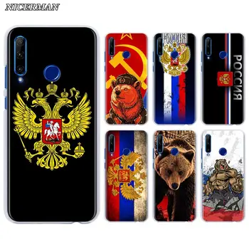 Rusijos vėliava bear erelis vėliavos Telefoną Atveju Huawei 9A 9S 9C 8X 8A Premjero 9X Lite Garbę 10 20 Lite 30 Pro 20S 20e Padengti Atveju Coque