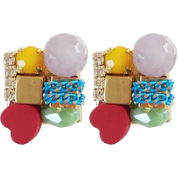 S925 adata išskirtinį saldainiai colorul auskarai temperamento moteris auskarai moterims, papuošalai girt studentų dovana