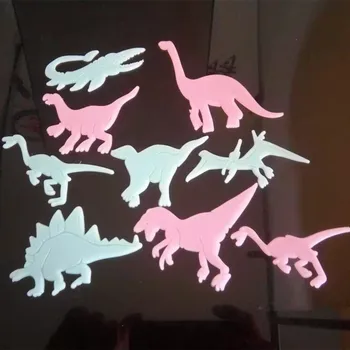 SAILEROAD 9Pcs/Maišas Kietas Dinozauras, Reklaminiai Lipdukai, 3D Stereo Liuminescencinės Lipdukai Lipdukas Juokingi Švyti Tamsoje Žvaigždžių Vaikams