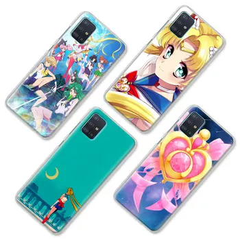 Sailor Moon Telefono dėklas Samsung Galaxy A50 A70 A51 A71 A10 A10s A20s A30 A40 A11 A21s A31 A41 Hard Cover