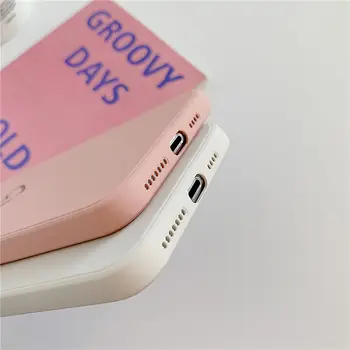 Saldainiai Spalvos Kvadratą Skystis, Silikoninis Telefono dėklas Skirtas iPhone 11 12 SE 2 11Pro Max XR XS Max X 7 8 Plius 11Pro Meilė Širdies Galinį Dangtelį