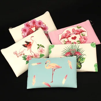 Saldus Flamingo PU Odos Piniginės Monetos Moterys Mažos Piniginės Ponios Mini Sankabos Keitimas Rankinėje Vaikas Mergina Užtrauktukas maišelis kortelės krepšiai