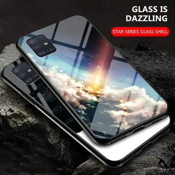 Samsung Galaxy M31S Atveju Žvaigždėtą modelis Grūdintas Stiklas Telefono Dangtelį Samsung Galaxy M31S M31 Coques Fundas