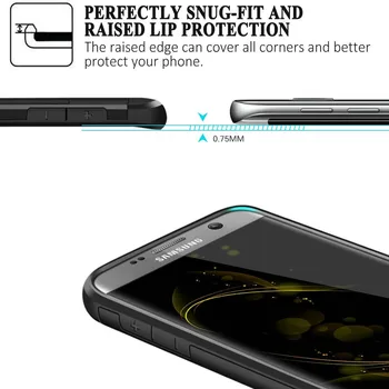 Samsung Galaxy S6 S7 S5, S7 Krašto Kortelių Lizdai atsparus smūgiams Sunku VNT Minkštos TPU Hibridas Piniginės Atveju 