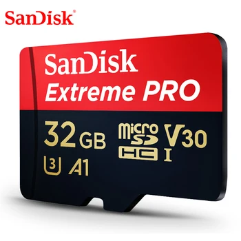 SanDisk Extreme Pro TF 64GB 128 GB microSDXC UHS-I Atminties Kortele micro SD Kortelė 32GB microSDHC TF 170MB/s Class10 U3 Su SD Adapteriu