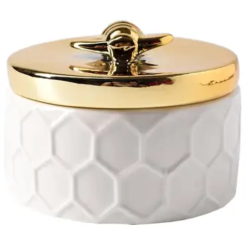 Sandėliavimo aukso langelį auksu bičių papuošalų dėžutė papuošalai, karoliai, žiedas saugojimo kūrybos namų dekoro cajas decorativas para el hogar
