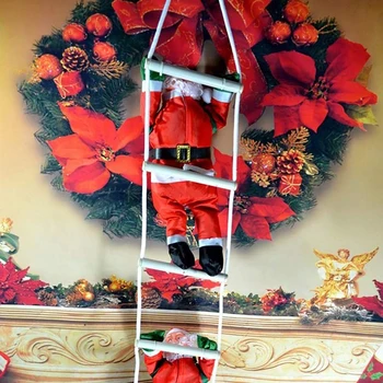 Santa Claus Laipiojimo Laiptais Kalėdų Senelio Lėlės Kalėdų Eglutės Kabinti Ornamentas, Lauko, Patalpų Duris, Sienų Apdailai