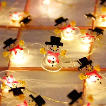 Santa Claus Sniego LED String Pasakų Žibintai Girliandą Kalėdų Dekoracijas Namų Žiburiai Kalėdų Atostogų Apšvietimo Navidad