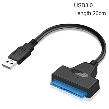 SATA 3 Kabelis Sata į USB Adapteris, Iki 6 Gb 2,5 Colių Išoriniai SSD HDD Kietąjį Diską 22 Pin Sata III Kabelis,USB 2.0/3.0,20 cm