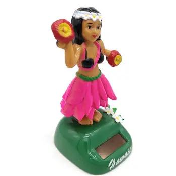 Saulės Šokių Havajuose mergina Hula Purtant Galvą Žaislas Saulės energija Varomas Auto Interjero Išskleidimo prietaisų Skydelio ornamentu, automobilių reikmenys