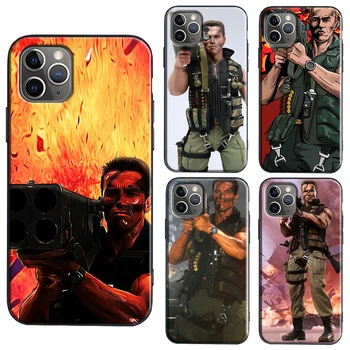 Schwarzeneggeris Raketų Paleidimo TPU Case For iPhone 11 12 Pro Max mini X XS Max XR 6S 7 8 Plus SE 2020 Padengti Fundas