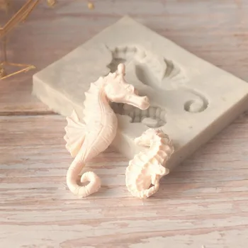 Sea Horse silikono formos minkštas pelėsių tortas dekoravimo priemonės šokolado gumpaste pelėsių