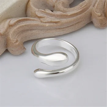 Sidabro spalvos žiedais, bižuterijos ašaros formos wemen lady vestuves, atidarymo žiedas Vestuvių moterims, vyrams, dovanų R012