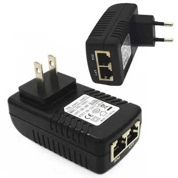 Sienos Kištukas 48-V-0.5 Poe Injector Ethernet Adapter Ip Telefono Fotoaparato Maitinimo Šaltinis
