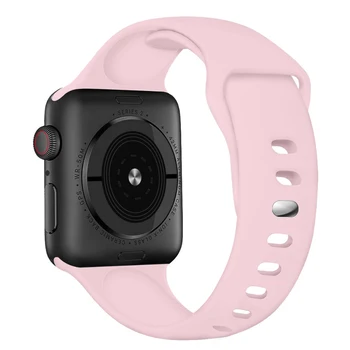 Silikono Dirželis Apple Watch band 44mm 40mm 38mm 42mm Aksesuarai, apyrankės correa Sporto apyrankę iWatch 