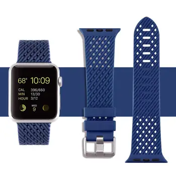 Silikono Dirželis Apple watch band 44mm 40mm 42mm 38mm correa 3D Tekstūros diržo watchband apyrankę iwatch serijos 6 5 4 3 se 42 mm