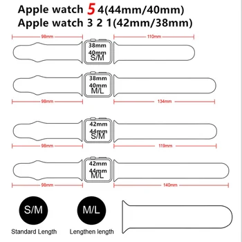 Silikono Dirželis Apple Žiūrėti juosta 38mm 44mm Gumos apyrankė Sporto diržo apyrankę iWatch band 