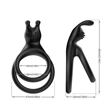 Silikono dual gaidys žiedas atidėti ejakuliaciją vyrų Poros seksualinio žaislo suaugusiųjų sekso užraktas Vyrų varpos žiedas plėtros Erekcija produktas