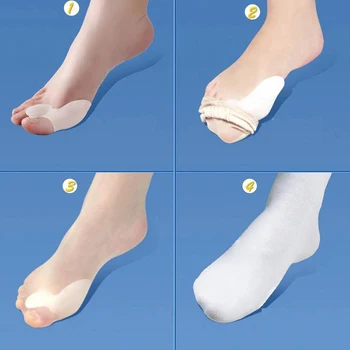 Silikono Gelis pėdų pirštus Dviejų Kojų, Separatorius nykščio valgus raštas Guz reguliatorius Hallux Valgus Foot Massager