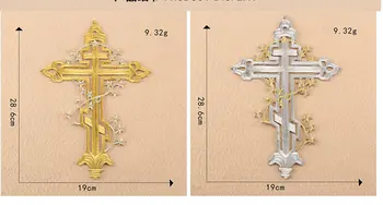 Siuvinėjimo Pleistrai Aukso Sidabro Kryžiumi Geležies Išsiuvinėti Gotikos Emblemos Maišelį, Džinsus, Kepurę Marškinėliai 