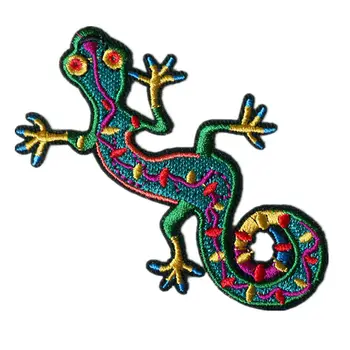 Siuvinėtų Spalvingų Gecko Pleistras šauniuoju Gyvatė Siuvimo Geležies Ženklelį Už Maišą, Džinsus, Kepurę Appliques 