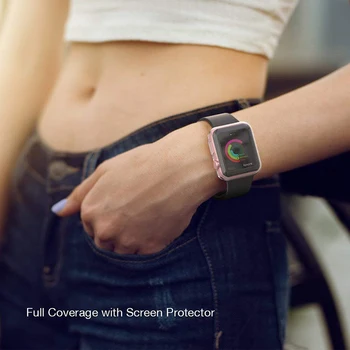 Skaidrus, Apple Watch Serijos 6 SE 5 4 3 2 360 Visas Minkštas Clear Screen Protector Atveju iWatch 38MM 42MM 40MM 44MM