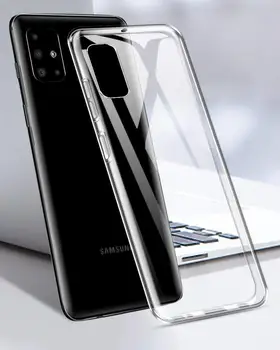 Skaidrus Atveju, Samsung Galaxy A11 A01 A51 A20S A71 A10 S20 Ultra A50 A30 A70 A7 A8 2018 M31 A21S Aišku, Silikoninis Minkštas Viršelis