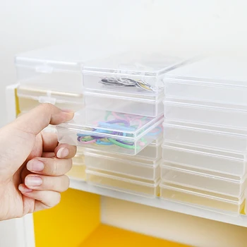 Skaidrus PP Mini Box, Multi-funkcija Organizatorius Laikymo Dėžutė Washi Tape Lipdukai, sąvaržėlių Meno Reikmenys