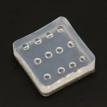 Skaidrus Silikoninis Mini 4 mm Apvalus Baltasis Granulių Formą Epoksidine Derva, Papuošalai, Įrankiai