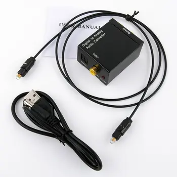 Skaitmeninis Optinis Bendraašius Signalas Analoginis Garso Keitiklis Adapteris RCA Skaitmeninio Į Analoginį Garso Keitiklis
