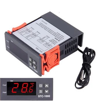 Skaitmeninis Temperatūros Reguliatorius Termostatas Thermoregulator inkubatorius Relay LED 10A Šildymo Aušinimo -1000 12V 24V 220V karšto naujas