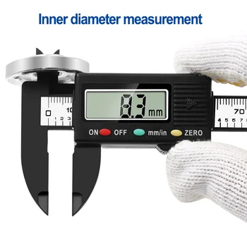 Skaitmeninis Vernier Suportas 0-150mm 6-colių LCD Elektroninių Anglies Pluošto Aukščiamačio Mikrometro Matavimo Įrankis