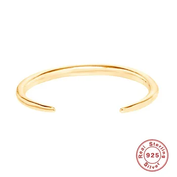Skanėstas 925 Sterlingas Sidabro Žiedai Moterims Aukso Reguliuojamas Pirštų Žiedai Mergina Geometrinis anillos Moterų Kubinis Cirkonis Žiedai R5