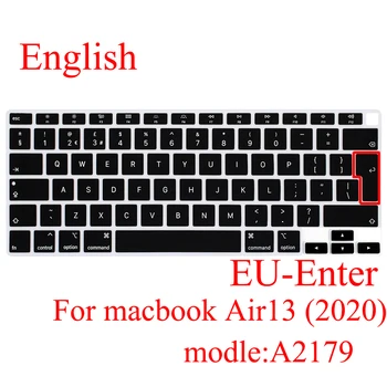 Skirtas Macbook Air 13. 2020 M. Klaviatūros dangtelio Nešiojamas apsauginės plėvelės 13 colių A2179 silikoninis Klaviatūros viršelis rusų, prancūzų, ispanų Korėja