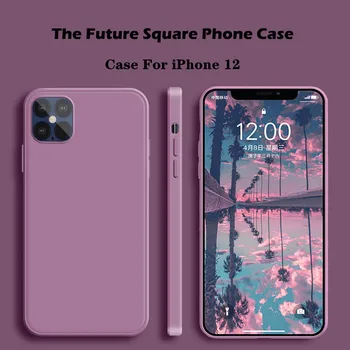 Skystas Silikonas Telefono dėklas Skirtas iPhone 12 11 Pro Max Originalus Oficialų Soft Case For iPhone XR XS Max 7 8 Plus SE 2020 Padengti Atveju