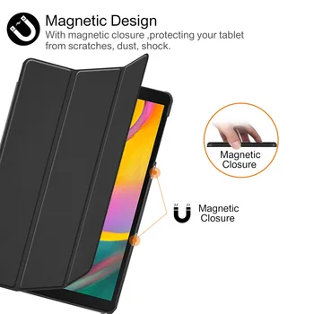 Smart Case For Samsung Galaxy Tab 2019 SM-T510 SM-T515 T510 T515 Tablet padengti Stendo Atveju Tab 10.1
