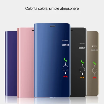 Smart Veidrodis, Flip Case For Samsung Galaxy A50 A70 A40 A10 A20 A30 S10 S8 S9 Pastaba 9 8 10 plius Stendas Odos peržiūrėti knygos Viršelio coque