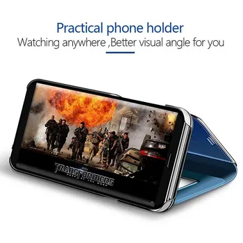 Smart Veidrodis, Flip Case For Samsung Galaxy S20 Ultra S10 Lite S8 S9 Plus 20 Pastaba Odos Atveju A21S A51 A71 A70 A10 A20E Dangtis