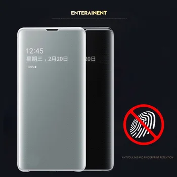 Smart veidrodis, flip case for Samsung Galaxy S8 S9 S10 Plus e 5G S10E aišku, padengti samsung Note 8 9 10 Pro A7 2018 flip case