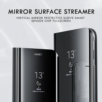Smart Veidrodis, Flip Case for Xiaomi Redmi Pastaba 9s 9 8 7 Pro 8T 9 9A 8 8A 7A Mi Pastaba 10 9 SE 8 A2 A3 Lite A1 5X 6X F1 F2 Pro Dangtelį