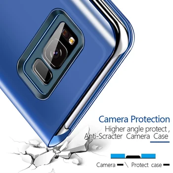 Smart Veidrodis, Flip Telefono dėklas Skirtas iphone 7 8 X XR Clear View 