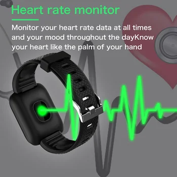 Smart Watch Vyrai Moterys Smartband Kraujo Spaudimo Matavimas Vandeniui Fitness Tracker Apyrankę Širdies Ritmo Monitorius Smartwatch
