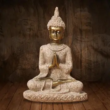 Smiltainio Budos Statula Sėdi Meditacijos Budos Skulptūra Rankų Darbo Statulėlės Meditacija Miniatiūros Ornamentu Statula Namuose