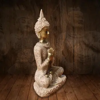 Smiltainio Budos Statula Sėdi Meditacijos Budos Skulptūra Rankų Darbo Statulėlės Meditacija Miniatiūros Ornamentu Statula Namuose