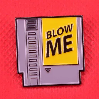 Smūgis Man emalio pin Nintendo kasetė sagė retro vaizdo žaidimas ženklelis juokinga sarkastiškas, dovana, vyrams, moterims, aksesuarai