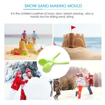 Sniego gniūžtės Įrašą 3D Futbolo Putinas Maker Pelėsių Vaikas Žiemą Lauke Sniego, Smėlio Formavimo Pelėsių Žaislas Lauko Sporto Vaiko Žaislas Atsitiktine Spalva