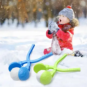Sniego gniūžtės Įrašą 3D Futbolo Putinas Maker Pelėsių Vaikas Žiemą Lauke Sniego, Smėlio Formavimo Pelėsių Žaislas Lauko Sporto Vaiko Žaislas Atsitiktine Spalva